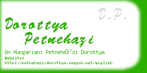 dorottya petnehazi business card